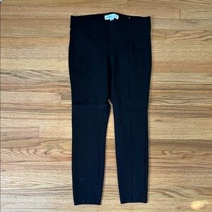 Old Navy Black Velvet Polka Dot Fitted Trouser
